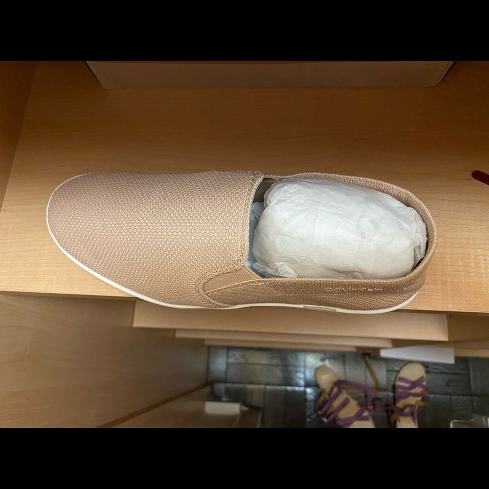 Calvin Klein Blush Pink Mesh Slide Sneaker